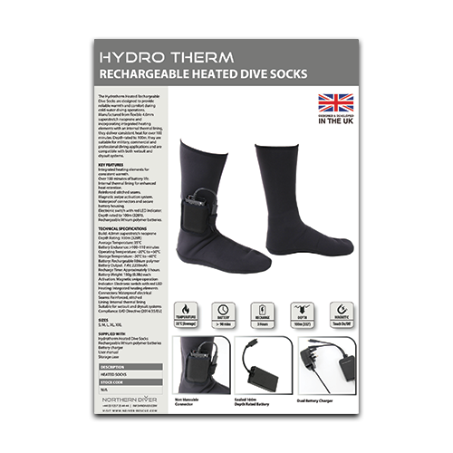 Hydrotherm Diving Socks Datasheet